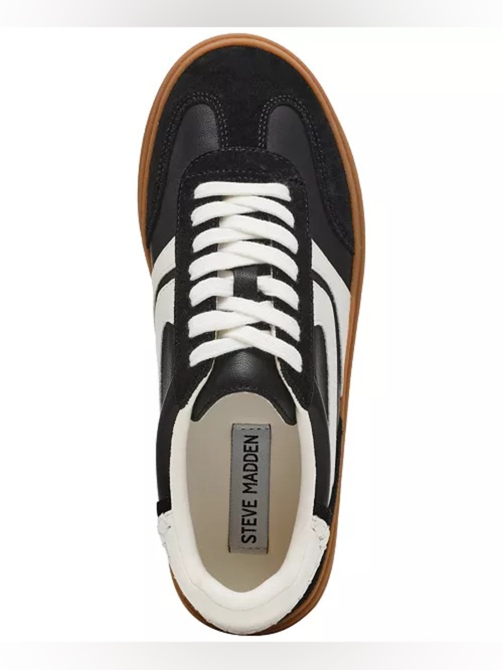 Steve Madden, Dodge Suede and Leather Gum Sole Platform Sneakers Size 5.5 NWOB - Picture 4 of 13